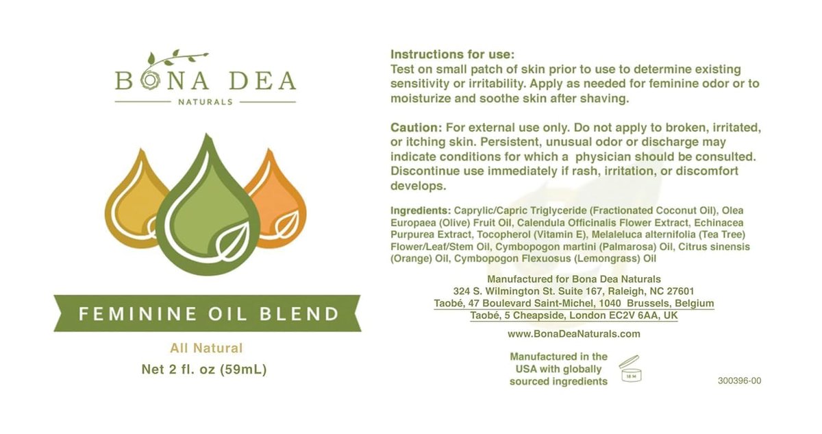 Bona Dea Naturals Natürliches Yoni-Öl-Spray für Frauen – 2 oz, Bio-Öle, chemiefrei, als Deo & Feuchtigkeitsspender, Perinealmassage-Öl für die Schwangerschaft