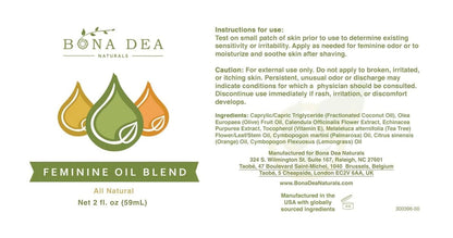Bona Dea Naturals Natürliches Yoni-Öl-Spray für Frauen – 2 oz, Bio-Öle, chemiefrei, als Deo & Feuchtigkeitsspender, Perinealmassage-Öl für die Schwangerschaft