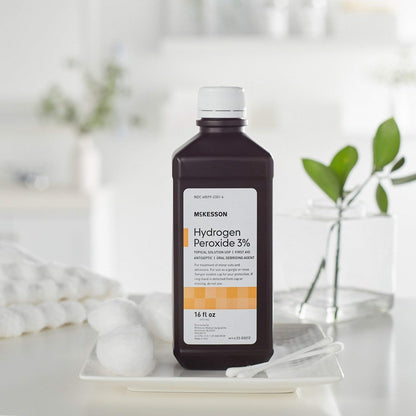 McKesson Wasserstoffperoxid 3% 16 Unzen – Antiseptische Lösung zur Wundreinigung und Mundpflege