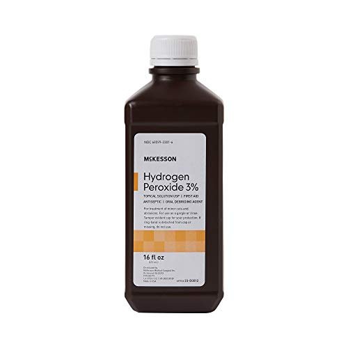 McKesson Wasserstoffperoxid 3% 16 Unzen – Antiseptische Lösung zur Wundreinigung und Mundpflege