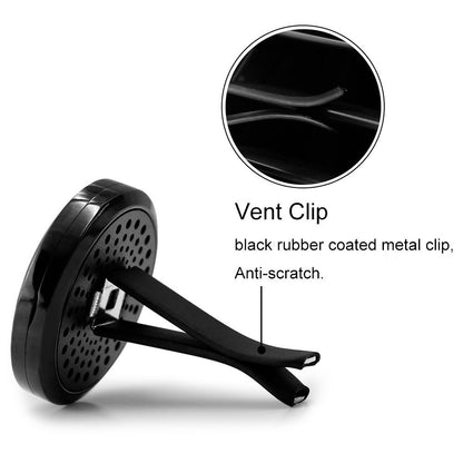 RoyAroma Auto-Lufterfrischer Vent-Clip – 2 Stück 30 mm Schwarzer Auto-Duftdiffusor für Zuhause, Büro & Raum mit 12 Filzpads – Geschenkidee für Frauen & Männer