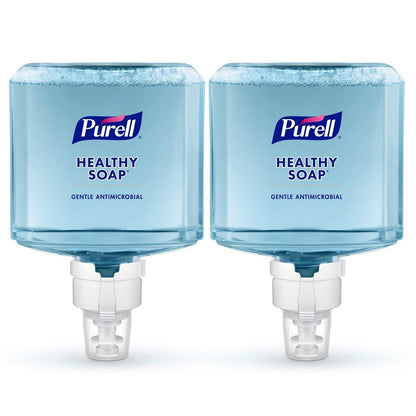 PURELL HEALTHY SOAP 0,5 % BAK Antimikrobieller Schaum, leicht parfümiert, 1200 ml Nachfüllpackung für PURELL ES8 Automatik-Seifenspender (2er-Pack) – 7779-02 – Hergestellt von GOJO, Inc.