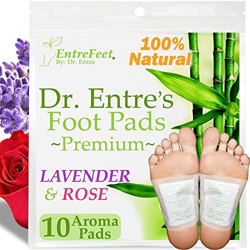 Dr. Entre's Fußpads: Premium natürliche Lavendel- und Rosen-Fußpflaster | 10er Pack