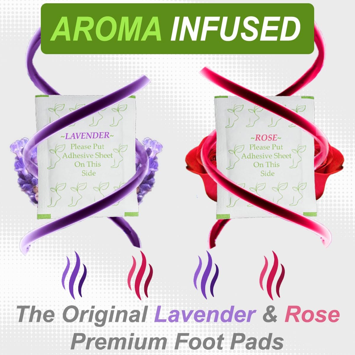 Dr. Entre's Fußpads: Premium natürliche Lavendel- und Rosen-Fußpflaster | 10er Pack