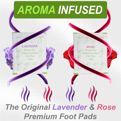 Dr. Entre's Fußpads: Premium natürliche Lavendel- und Rosen-Fußpflaster | 10er Pack