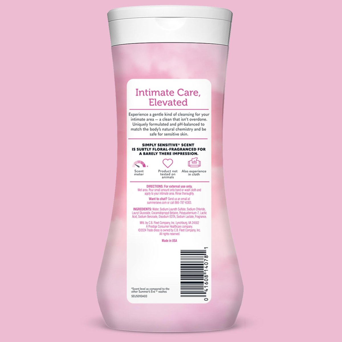 Summer's Eve Simply Sensitive All-Over Daily Feminine Waschgel, pH-ausgeglichene Körperwäsche für Frauen, sanfte Intimpflege gegen vaginalen Geruch, gynäkologisch getestet, 3 x 444 ml