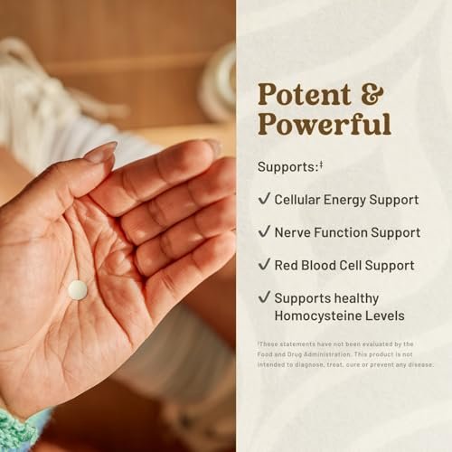 KAL Vitamin B12 Methylcobalamin und Adenosylcobalamin 2000 mcg ActivMelt – Hochdosierte B12-Energie-Tabletten für Stoffwechsel, Nerven und rote Blutkörperchen, natürlicher Beerengeschmack, 60 Mikro-Tabletten