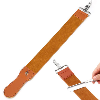 Vanki Lederriemen für Rasiermesser – Professioneller Rasiermesserriemen aus Leder, 45 cm, Braun
