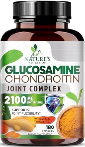 Glucosamin Chondroitin MSM – Gelenkunterstützung für Männer und Frauen – Dreifach stark mit Curcumin & Boswellia – 180 Kapseln