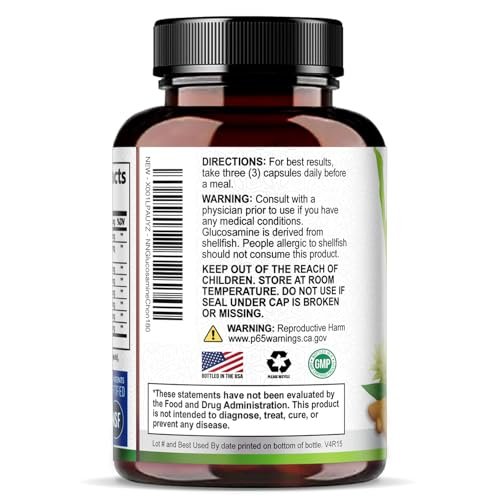 Glucosamin Chondroitin MSM – Gelenkunterstützung für Männer und Frauen – Dreifach stark mit Curcumin & Boswellia – 180 Kapseln