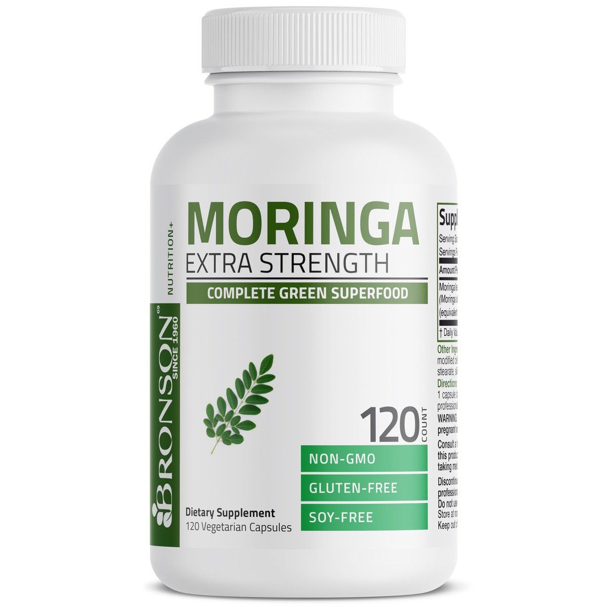 Bronson Moringa Extra Strength Kapseln – Moringa Oleifera Pulver, 120 Kapseln