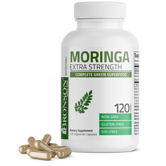Bronson Moringa Extra Strength Kapseln – Moringa Oleifera Pulver, 120 Kapseln