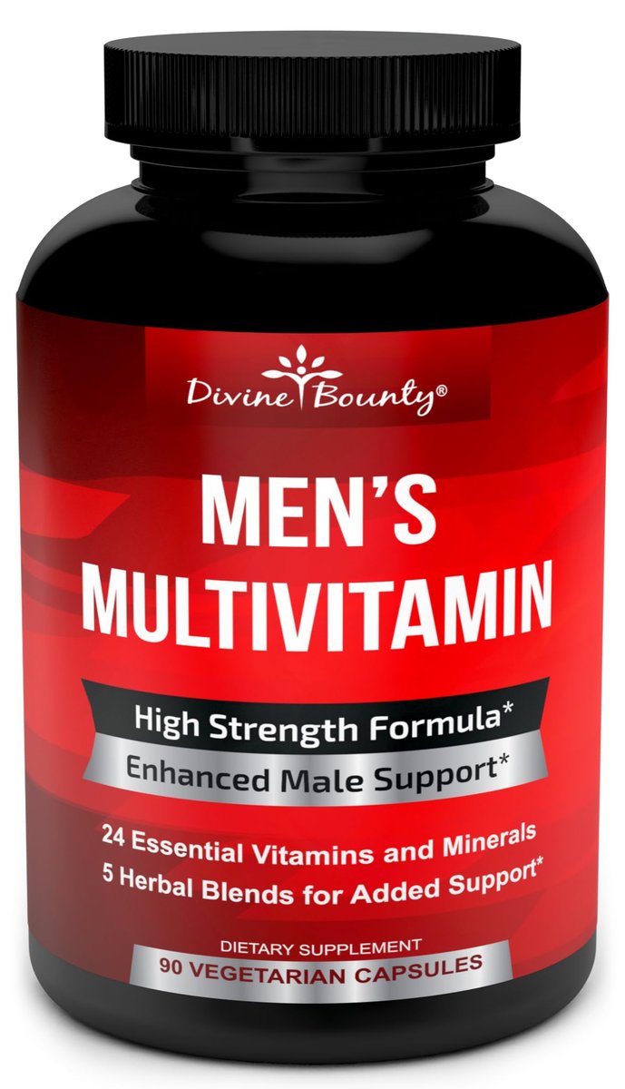 Tägliches Multivitamin für Männer – Vitamin A, C, D, E, K, B-Komplex, Calcium, Magnesium, Selen, Zink plus Herz, Gehirn, Immunsystem und Männergesundheit – 90 vegane Kapseln