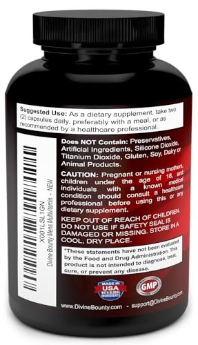 Tägliches Multivitamin für Männer – Vitamin A, C, D, E, K, B-Komplex, Calcium, Magnesium, Selen, Zink plus Herz, Gehirn, Immunsystem und Männergesundheit – 90 vegane Kapseln