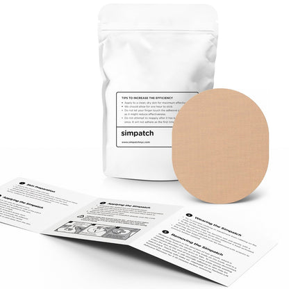 SIMPATCH Universal Klebepflaster (25er-Pack) - Wasserdicht, CGM-Pflaster (Beige)