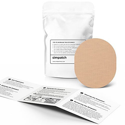 SIMPATCH Universal Klebepflaster (25er-Pack) - Wasserdicht, CGM-Pflaster (Beige)