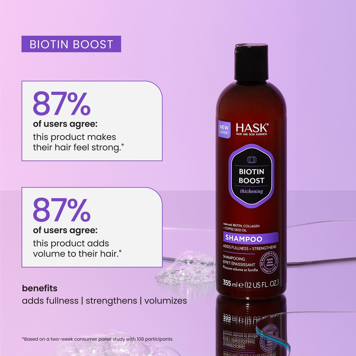 HASK Biotin Boost Verdickendes Shampoo, 355 ml