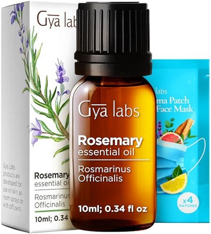 100% Reines Rosmarinöl - 0,34 Fl Oz - Rosmarinöl für Haare, Haut, Diffuser, Aromatherapie & DIY Kerzenherstellung Duft