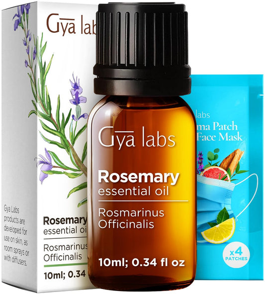 100% Reines Rosmarinöl - 0,34 Fl Oz - Rosmarinöl für Haare, Haut, Diffuser, Aromatherapie & DIY Kerzenherstellung Duft