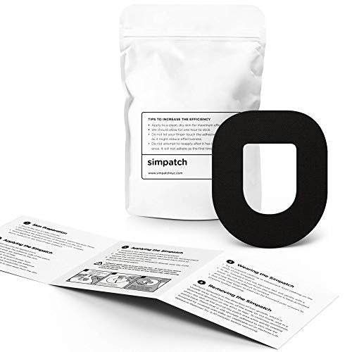 SIMPATCH Klebepflaster für OmniPod – 25 Stück – Schwarz