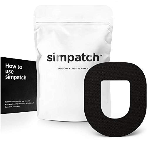 SIMPATCH Klebepflaster für OmniPod – 25 Stück – Schwarz