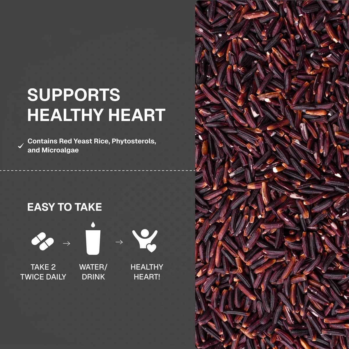 Weider Rote Hefe Reis Plus – Pflanzliches Nahrungsergänzungsmittel für die Herzgesundheit – mit Phytosterolen & Mikroalgen – 120 Kapseln