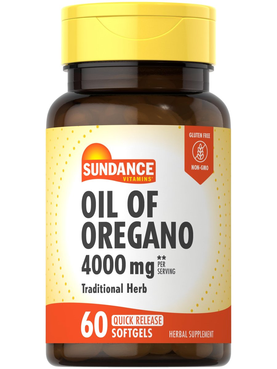 Sundance Oregano-Öl Softgels | 60 Kapseln | Natürliches traditionelles Kräuterergänzungsmittel | Nicht-GVO und glutenfrei