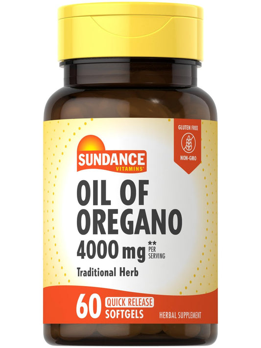 Sundance Oregano-Öl Softgels | 60 Kapseln | Natürliches traditionelles Kräuterergänzungsmittel | Nicht-GVO und glutenfrei