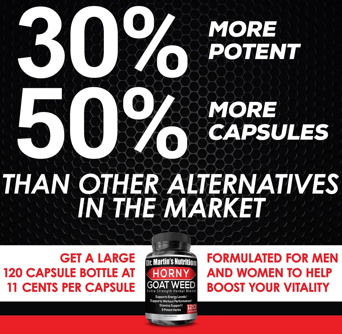 Super Strength Horny Goat Weed 120 Kapseln mit Maca, Arginin & Ginseng – Steigern Sie auf natürliche Weise Ihre Gesundheit, Trainingsleistung, Ausdauer und Energie, Gelenkgesundheit für Männer und Frauen (120 Kapseln)