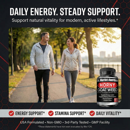 Super Strength Horny Goat Weed 120 Kapseln mit Maca, Arginin & Ginseng – Steigern Sie auf natürliche Weise Ihre Gesundheit, Trainingsleistung, Ausdauer und Energie, Gelenkgesundheit für Männer und Frauen (120 Kapseln)