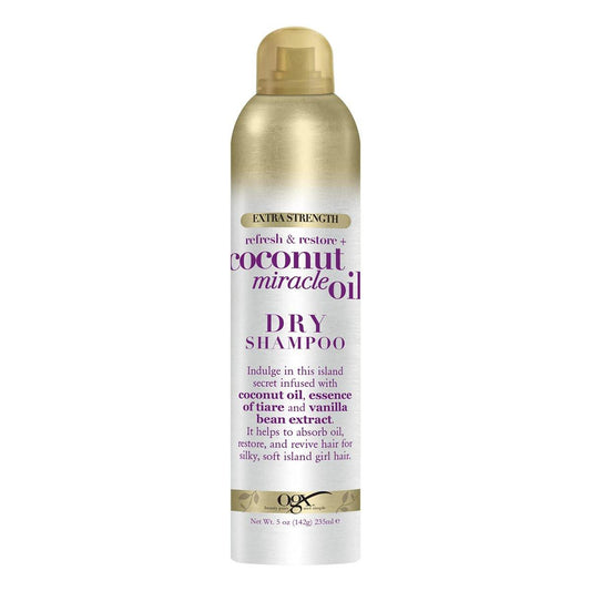 OGX Extra Stärke Erfrischen & Wiederherstellen + Trockenshampoo, Coconut Miracle Oil, 148 ml