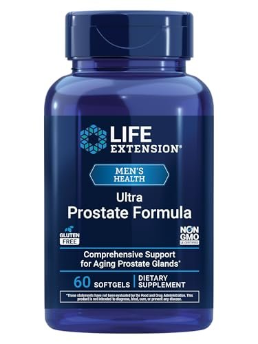 Life Extension Ultra Prostata-Formel – Sägepalme, Pygeum, Brennnesselwurzel, Lycopin für Prostata-Gesundheit, Harnfluss, PSA, Nicht-GVO, glutenfrei, 60 Softgels