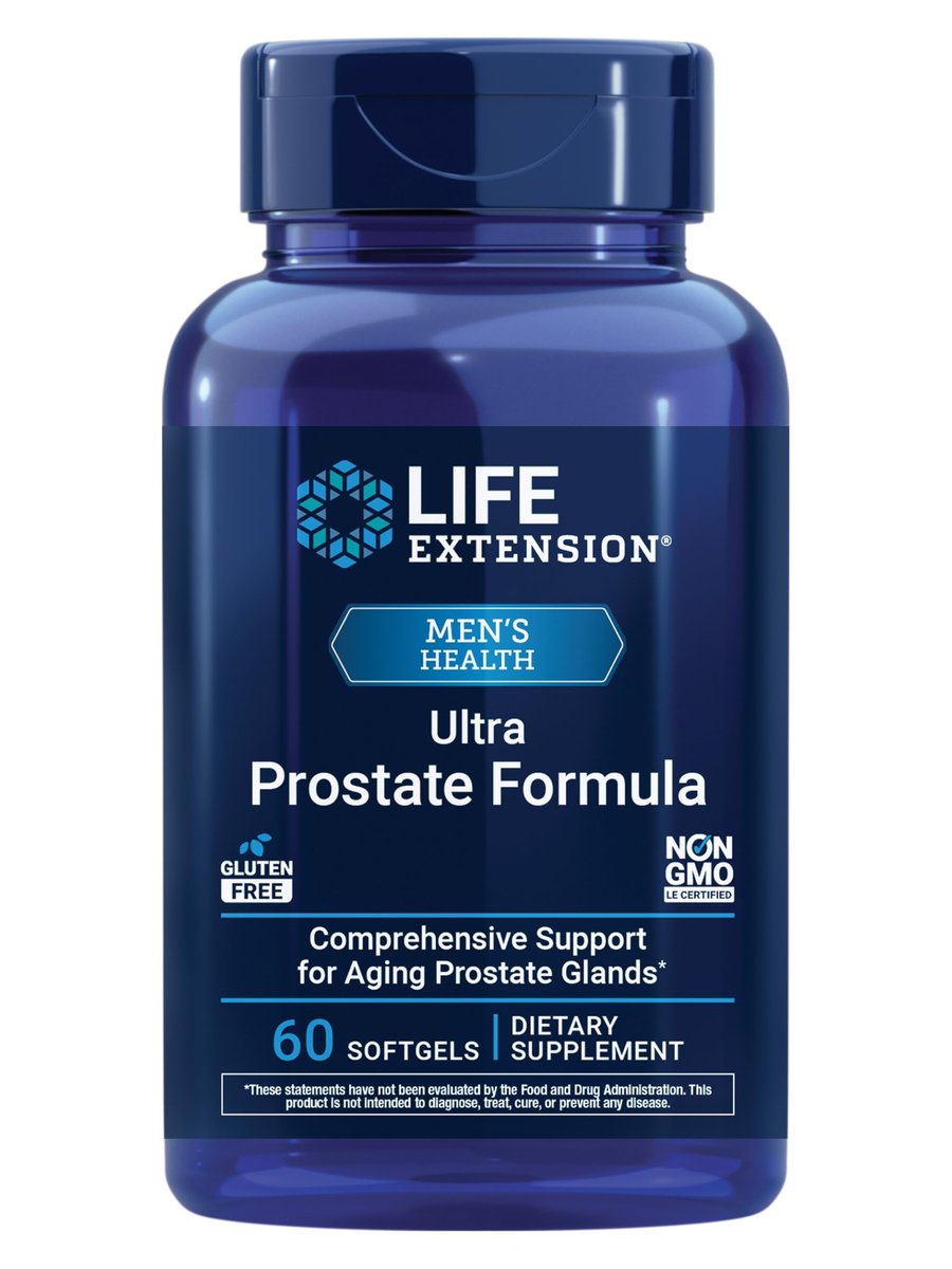 Life Extension Ultra Prostata-Formel – Sägepalme, Pygeum, Brennnesselwurzel, Lycopin für Prostata-Gesundheit, Harnfluss, PSA, Nicht-GVO, glutenfrei, 60 Softgels