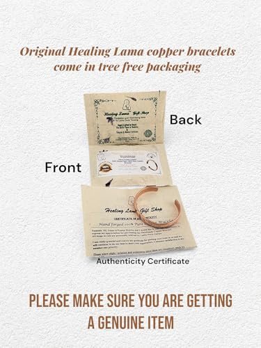 Healing Lama™ Handgeschmiedetes 100% Kupferarmband – Unisex, massives und hochreines Kupfer