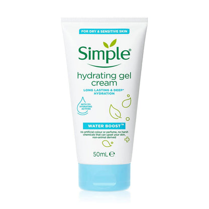 Simple Water Boost Hydrating Gel Cream, Feuchtigkeitscreme für das Gesicht, 48 g