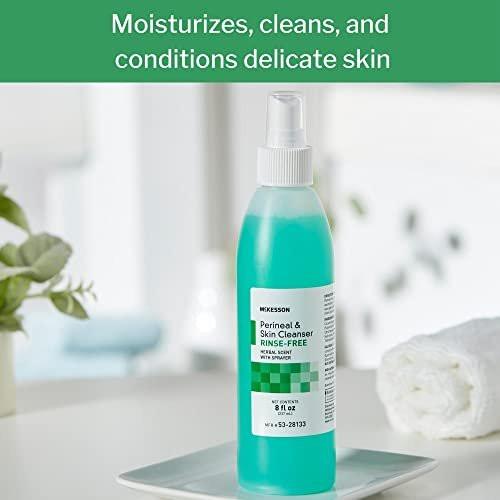 McKesson Perineal Hautreiniger, 8 oz [1er Pack] Spülfreier Körperreiniger für Inkontinenz- oder Stomaversorgung, Kräuterduft