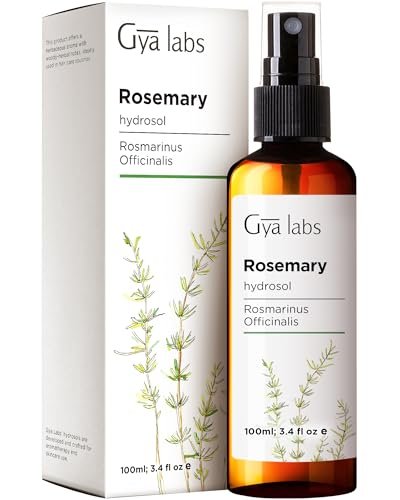 Gya Labs Rosmarin-Hydrolat – 100 ml – Feuchtigkeitsspendendes Gesichts- und Körperspray als Toner und Haarerfrischer – auch als Kissen-, Raum- und Wäschespray für frischen Duft