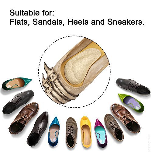 Dr. Foot's Fußgewölbe-Stützeinlagen für Plattfüße, Plantarfasziitis, Schmerzlinderung für Damen und Herren - 2 Paar (Beige)