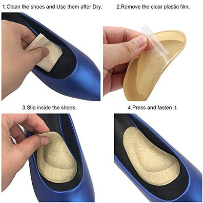 Dr. Foot's Fußgewölbe-Stützeinlagen für Plattfüße, Plantarfasziitis, Schmerzlinderung für Damen und Herren - 2 Paar (Beige)
