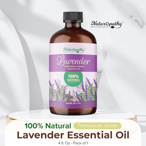 Naturopathy Lavendelöl, 100% natürliches therapeutisches Premium-Lavendelöl, 118 ml – Ideal für Aromatherapie und Entspannung