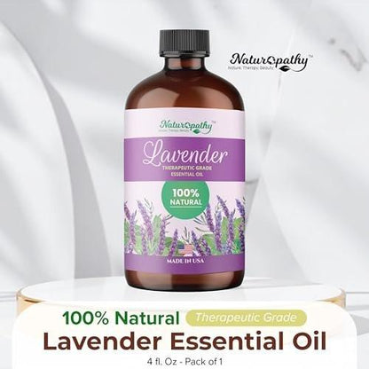 Naturopathy Lavendelöl, 100% natürliches therapeutisches Premium-Lavendelöl, 118 ml – Ideal für Aromatherapie und Entspannung