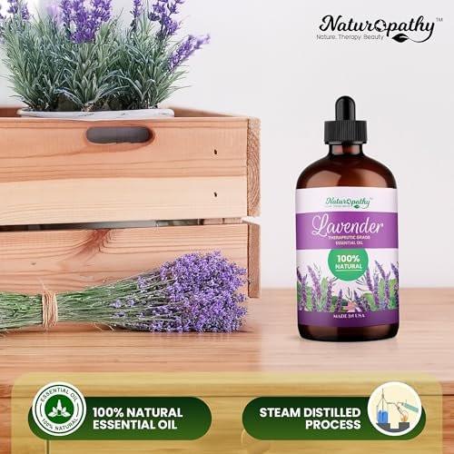Naturopathy Lavendelöl, 100% natürliches therapeutisches Premium-Lavendelöl, 118 ml – Ideal für Aromatherapie und Entspannung