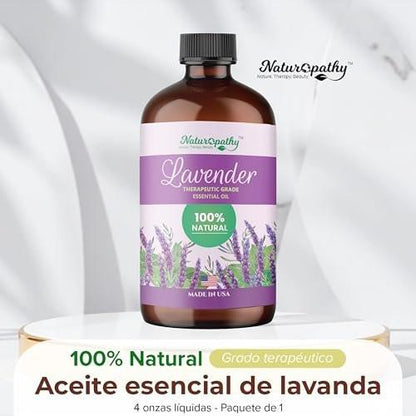 Naturopathy Lavendelöl, 100% natürliches therapeutisches Premium-Lavendelöl, 118 ml – Ideal für Aromatherapie und Entspannung