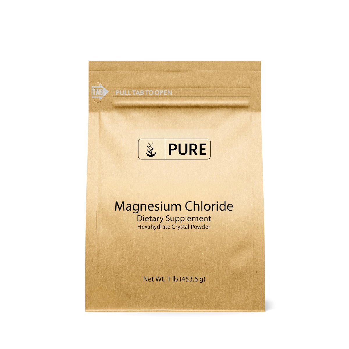 Pure Original Ingredients Magnesiumchlorid (1 Pfund) – Kristallpulver in umweltfreundlicher Verpackung, Magnesium Ergänzung