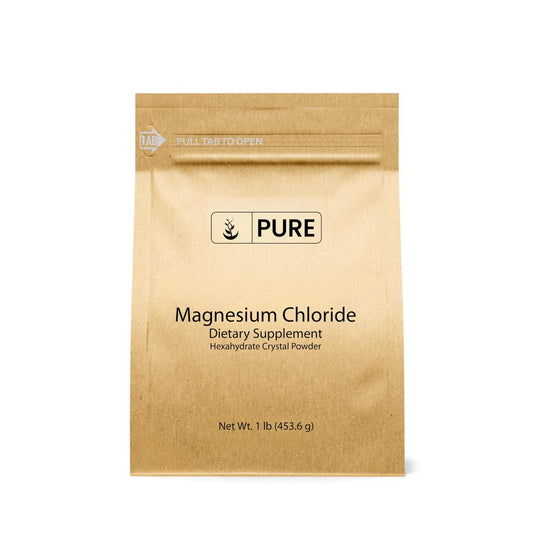 Pure Original Ingredients Magnesiumchlorid (1 Pfund) – Kristallpulver in umweltfreundlicher Verpackung, Magnesium Ergänzung