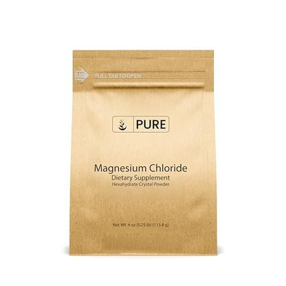 Pure Original Ingredients Magnesiumchlorid (113g) – Orales Ergänzungsmittel, Kristallpulver, Lebensmittelqualität