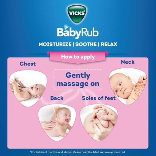 Vicks BabyRub – Beruhigende Salbe für Babys (50 ml) + V4l Servietten 125 Blatt kostenlos