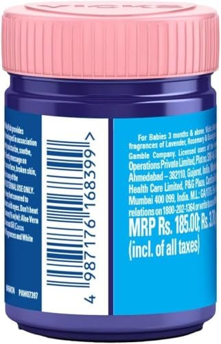 Vicks BabyRub – Beruhigende Salbe für Babys (50 ml) + V4l Servietten 125 Blatt kostenlos