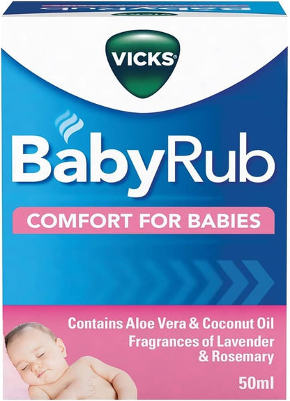 Vicks BabyRub – Beruhigende Salbe für Babys (50 ml) + V4l Servietten 125 Blatt kostenlos