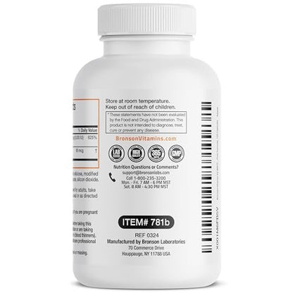 Bronson Vitamin K2 (MK7) mit D3 – 5000 IE Vitamin D3 & 90 mcg K2 MK-7 – 120 Kapseln, Non-GMO, leicht zu schlucken
